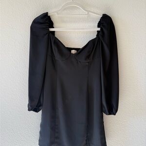 Aritzia Wilfred Novella Black Long Sleeve Dress